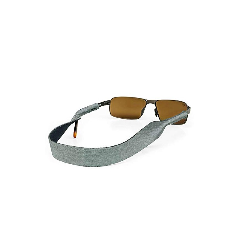 Croakies Original Glasses Strap, Silver 32" x 3/4"