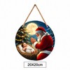  Christmas Santa Claus and Baby Jesus 2D Wooden Hanging