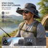 Solar Fan Wide Brim Hat for Outdoor Cooling – USB
