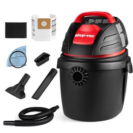 Shop-Vac 9303511 2.5 Gallon Wet Dry Vacuum, 2.5 Peak HP, 1.25 Inch Diameter x 4 Foot Hose, 12 Ft Cord Length, Wall Mounted, Includes Filters, Ideal for Jobsite, Garage, Car & Workshop