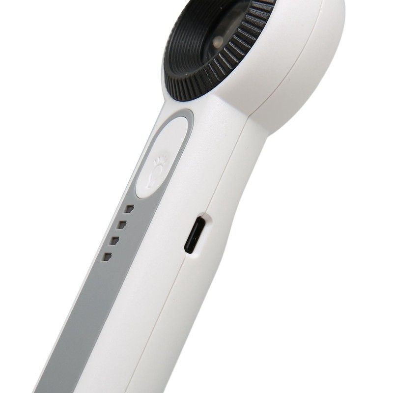 30X Handheld Magnifier 3 Levels Brightness Adjustment Touch Control LED