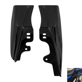 rewmtermoto Motorcycle Air Deflector Heat Shield Fit for Harley Touring Road Glide Electra Glide Road King Street Glide 2001-2008 (Black)