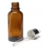 Meliars Frasco Gotero 30/10 Ml Ambar Cristal Bulbo Plata (60