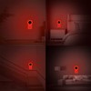 KINUR 6 Pack Red LED Plug into Wall with Dusk