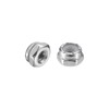 sourcing map 20Pcs #4-40 Nylon Insert Hex Lock Nuts, 304