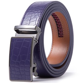 ayamoti Genuine Leather Slide Ratchet Belt Men Multicolored Unisex Customizable Fit