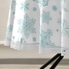 Pfrewn Christmas Turquoise Snowflakes Round Tablecloth Winter Snowman Table Cloth