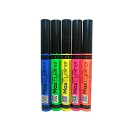 Delineador Líquido Max Eyeliner Larga Duración 5 pzs (Neón)