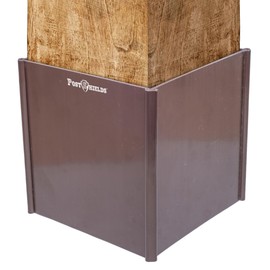 Post Shields Post Protector - This Protects Your Mailbox, Deck & Fence Posts from Damage by Lawn Maintenance Equipment - Fits Wood & Metal Posts - No Tools, Screws or Nails Needed