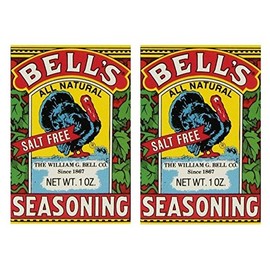Bell's All Natural Seasoning – 1 oz Box – Classic Salt-Free Poultry Blend – Gluten-Free, Kosher, Non-GMO (Pack of 2)