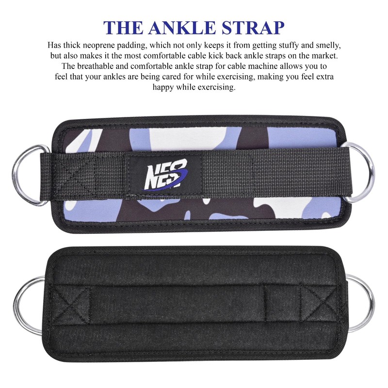 NES3 Foot Strap Cable Pull 7mm Neoprene Support 10" x