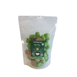 Capsul&BIO Grüntee Bio-Minze, 50 Kapseln für Nespresso-Kapseln, biologisch abbaubar und kompostierbar, Frankreich