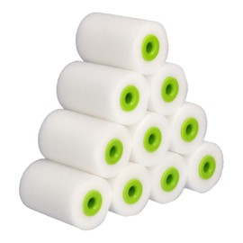 ToolSpace 10 x Polyurethane Foam Paint Roller Inserts - 5 cm - Set of 10 - Precision Rollers, Optimal Paint Absorption, Foam Rollers, Smooth Structure, Painting Work