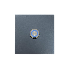 KTC-Home Premium Doorbell Anthracite – LED Push Button Blue – Size: 9 x 9 cm – RAL 7016 – UV and Weather Resistant – Powder Coated