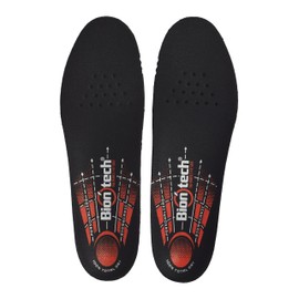 Insole BionTech® Insole Arch Support Reduce joint pain, Anti-Bacterial, Anti-Static, Breathable Sweat, Improves Balance, Reduces Muscle Fatigue, Washable 100% Vegan Black BLACK