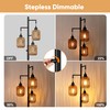 ROTTOGOON Dimmable Boho Floor Lamp - 3 Light Farmhouse Rattan