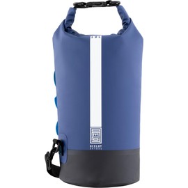 CRESSI Ocelot Waterproof Dry Bag Roll Top Sack for Beach, Boat and Travel, Lightweight Water Resistant Gear Bag with Front Zip Pocket and Shoulder Strap for Water Sports, Unisex, Blue/Light Blue, 10 L
