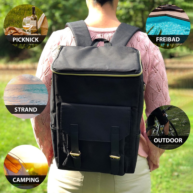 Cepewa Thermal Backpack | Black Polyester 600D 28 x 41