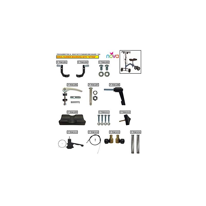 hhs Nova Knee Walker TKW-12 Replacement Parts -TKW1208 - Screw