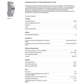 Hager MKN510 Circuit Breaker 10A 2P 1P+N 2-Pin 1-Pin + N 6kA B-Characteristics 1M Narrow Design LS Switch (MKN 510)