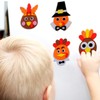 12 Pieces Thanksgiving Turkey Head Magnet Craft Kit Self-Adhesive DIY