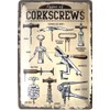 DODINO 20 x 30 cm Retro Tin Sign Corkscrews Gift