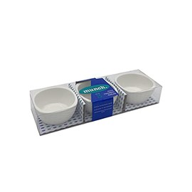 Ramekin Oven Safe Baking Serving Dish for Cream Brulee, Souffle Textured Round - Set of 3