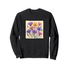 Lisianthus Flower Cottagecore Graphic Sweatshirt
