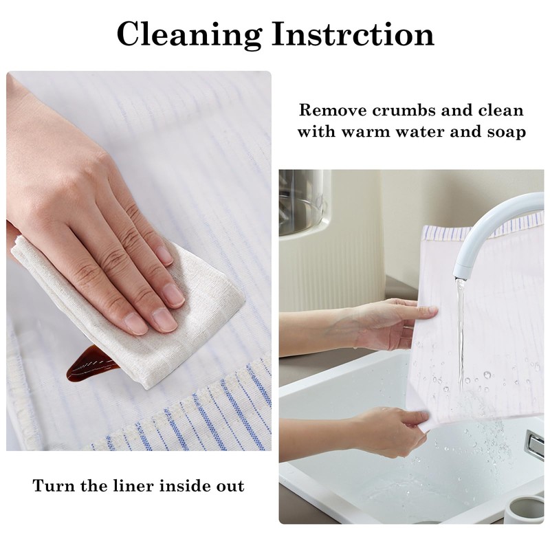 Reusable Bread Bags for Homemade Bread with TPU Lining &