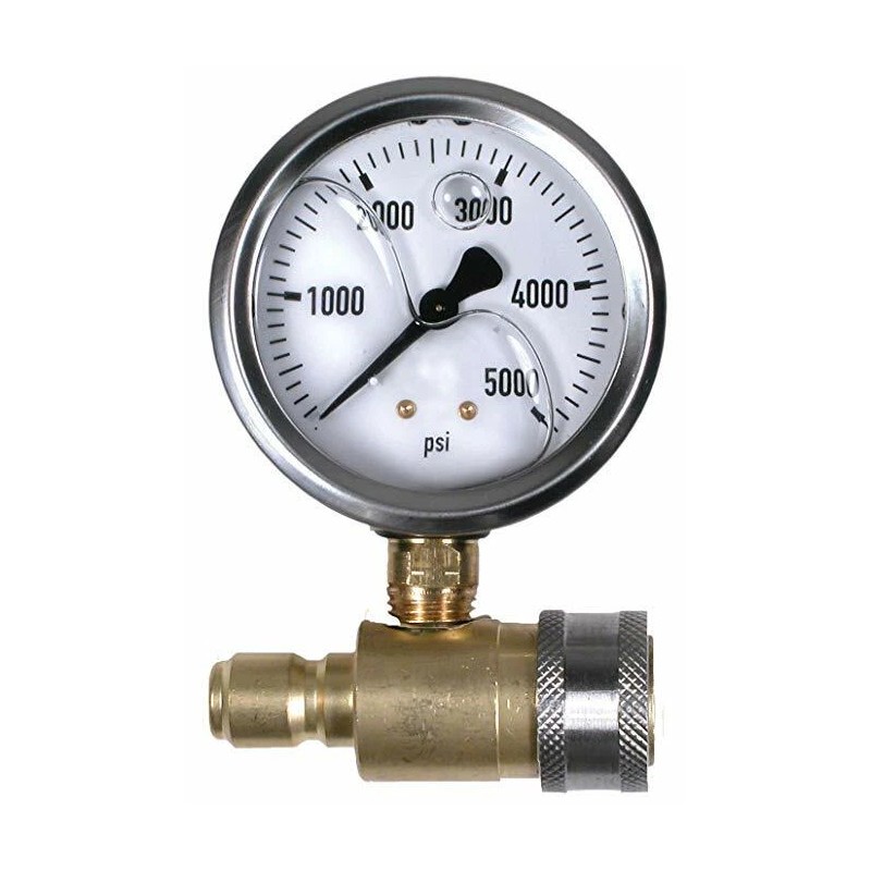 Pressure Washer Quick Connect 2.5" Pressure Gauge 5000psi | V-ATG001