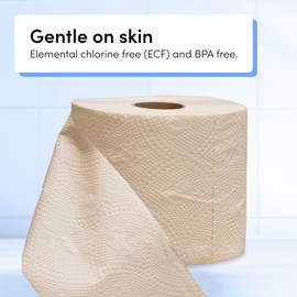 TUSHY Premium Bamboo Toilet Paper | 3 Ply, 300 Sheets Per Roll - 48 Pack