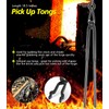 Yoursme Beginner Blacksmith Tongs Set: 1/4 Flat Jaw, Pick Up,