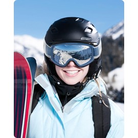 Findway Ski Goggles Adult for Men Women Snowboard Goggles for Glasses Wearers, OTG UV Protection Compatible Helmet Anti Fog Ski Goggles Pink Spherical Mirrored