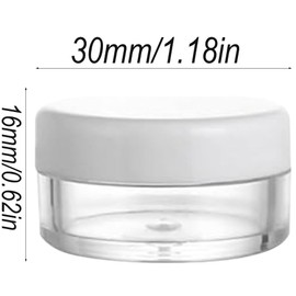 Transparent Empty Containers, 4 Pieces Cream Jars, Mini Tins, Cosmetic Containers, Travel Sample Containers, for Lip Balm, Lotion, Cream