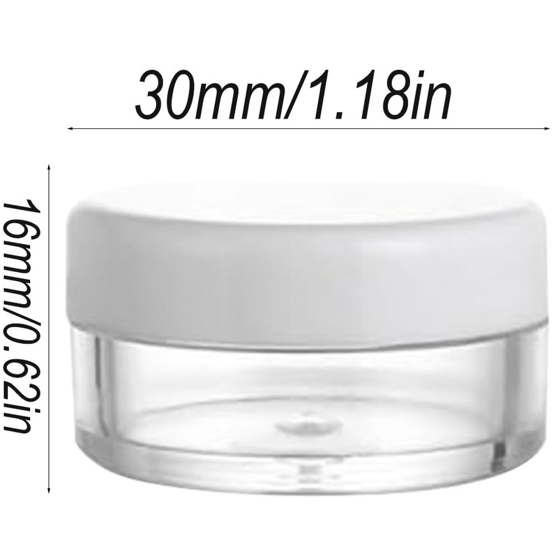 Transparent Empty Containers, 4 Pieces Cream Jars, Mini Tins, Cosmetic