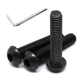 ZHMEINA 20Pcs M6 x 30mm Bolt Socket Head Screws, Allen Socket Drive Furniture Screws M6 Screw, with Hex Spanner, Black Oxide Full Thread, Carbon Steel M6 Bolts