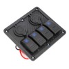 12V 24V 4 Gang Rocker Switch Panel IP65 Waterproof with