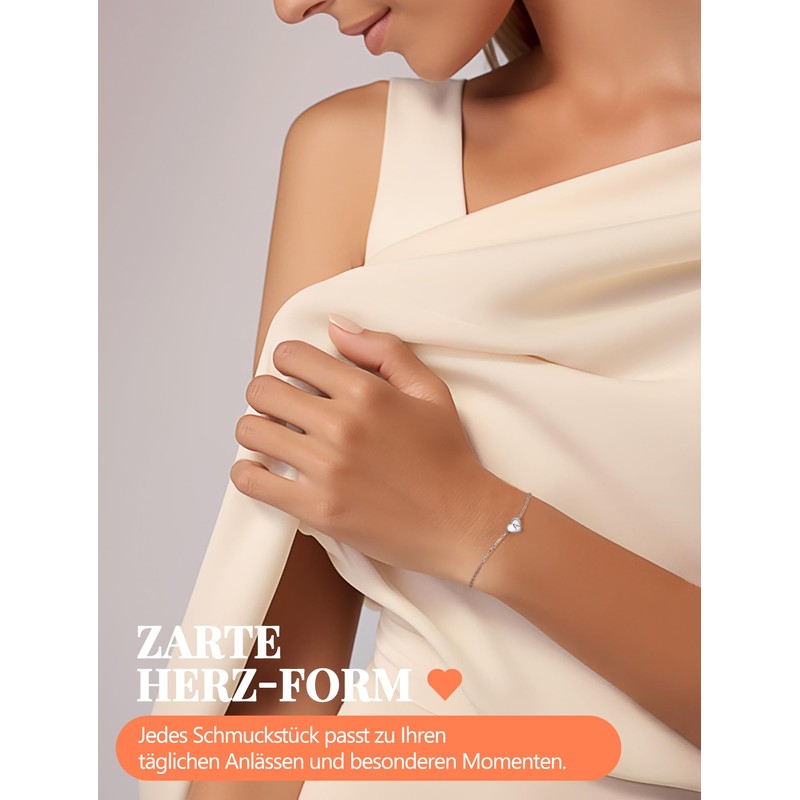 Silvora S925 Silver Women's Bracelets with Letter A-Z Mini Small