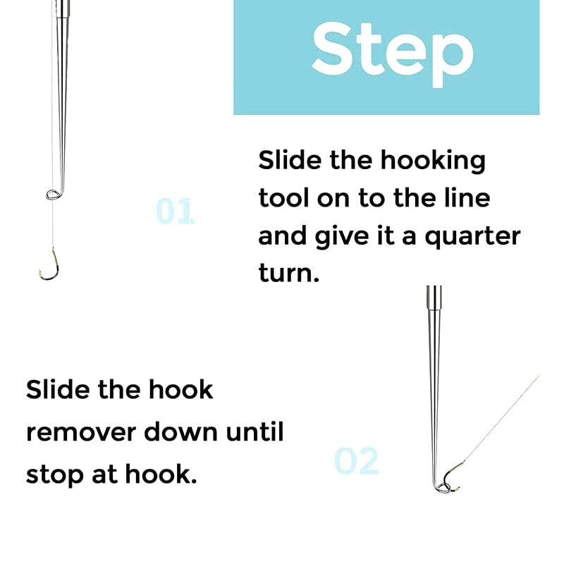 AIMALL Fishing Hook Remover Stainless Steel Fishhook Dehooker Hook Detacher