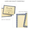 Gartner Studios Blue and Gold Foil Certificate Paper, 80lb 8.5”