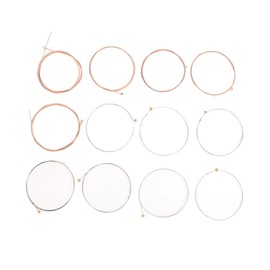 12 Pcs Acoustic Guitar Strings 12‑52 Gauge Phosphor Bronze PU Coating Guitar Strings R12