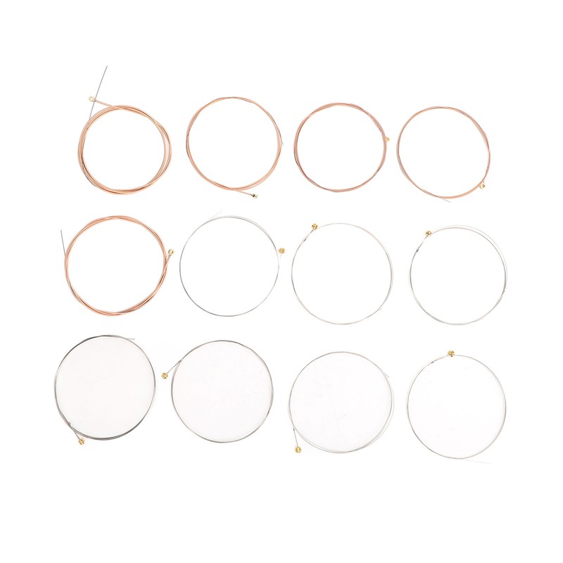 12 Pcs Acoustic Guitar Strings 12‑52 Gauge Phosphor Bronze PU