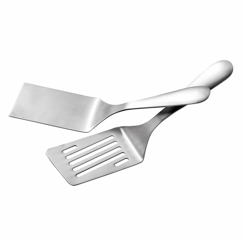 IMEEA Metal Spatulas Set SUS304 Stainless Steel Griddle Spatula Slotted
