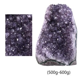 Nupuyai Amethyst Druze Large Crystal Rough Stone Decoration, Natural Amethyst Druze Segment Stone Cluster Quartz Crystal Decorative Stones (500 g - 600 g)