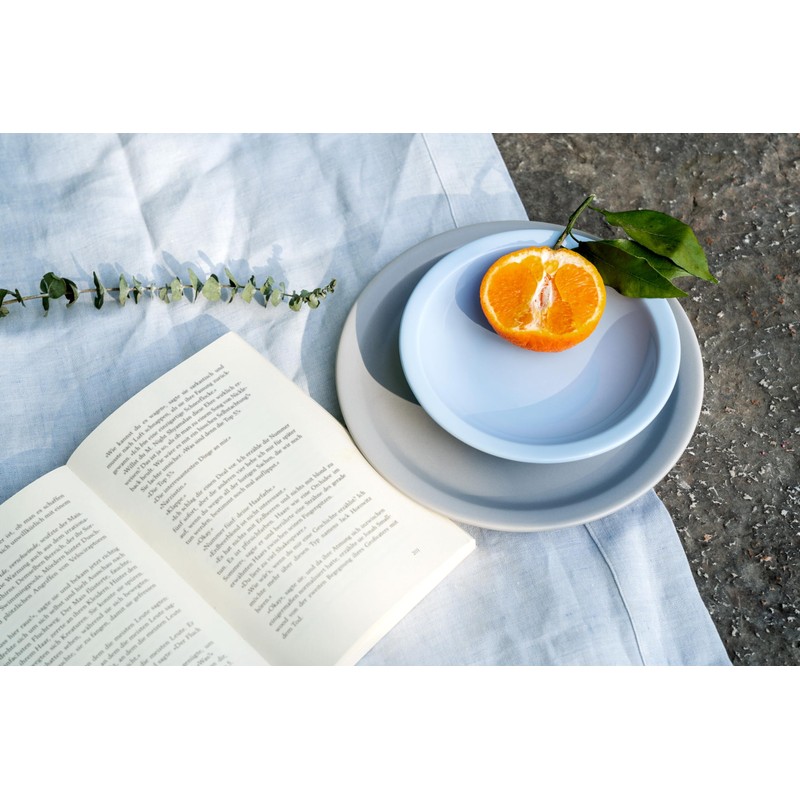 SALZKAMMERGUT KERAMIK Wersin Ice Blue Shiny Bowl Diameter 17 cm