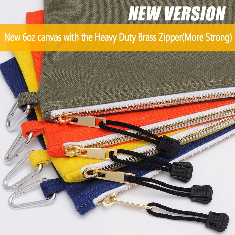 Utility Canvas Zipper Tool Bag - Heavy Duty Tools Pouch