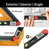 NORTOOLS Digital Angle Finder Protractor,7inch 0-360 degree LCD Digital Protractfor