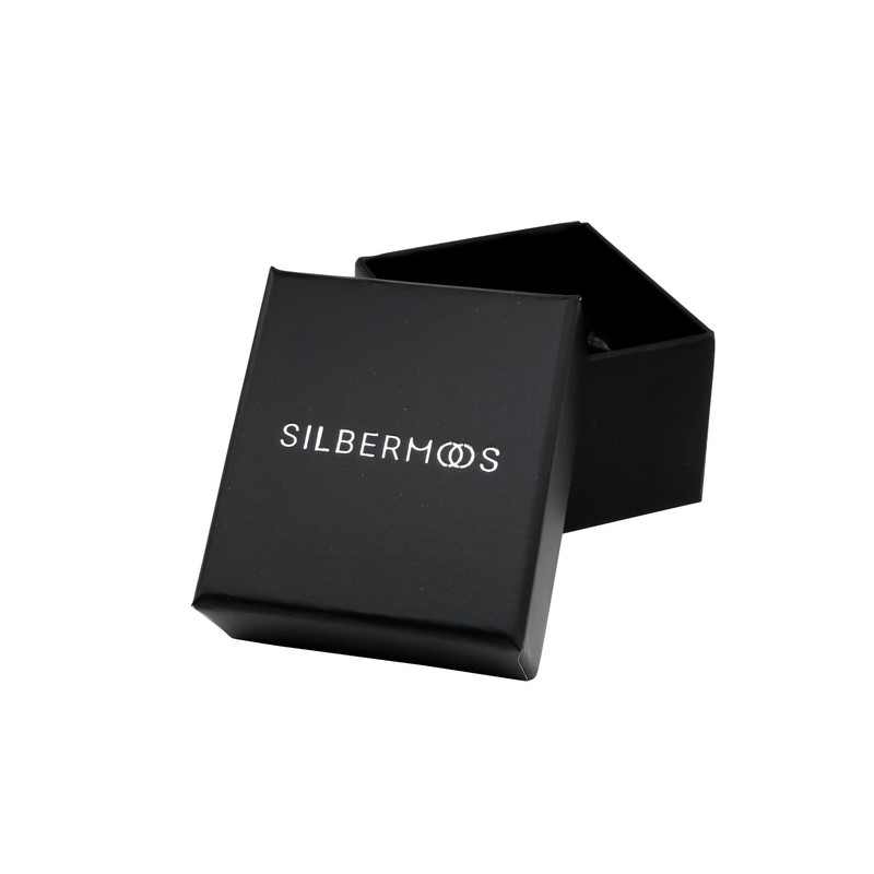 SILBERMOOS Jewelry Women´s Ring Button Round Circle Brushed 925 Sterling