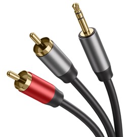 Meliya 3.5mm to RCA Cable 5ft, 3.5mm AUX to 2RCA Audio Cable for Stereo Receiver Speaker Smartphone Tablet HDTV MP3 Player & More Stereo Cable Audiophiles Headphone 2RCA Cable (5ft/1.5m)
