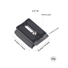Hersmay RS3 Mini/RS4 PRO Quick Release Plate for DJI Ronin RS3 Mini Stabiliser Upper Quick Release Plate for DJI RS4 RS4 PRO RS3 PRO RS3 RS3 RS2 RSC2 Gimble Stabiliser Accessories for Arca Swiss